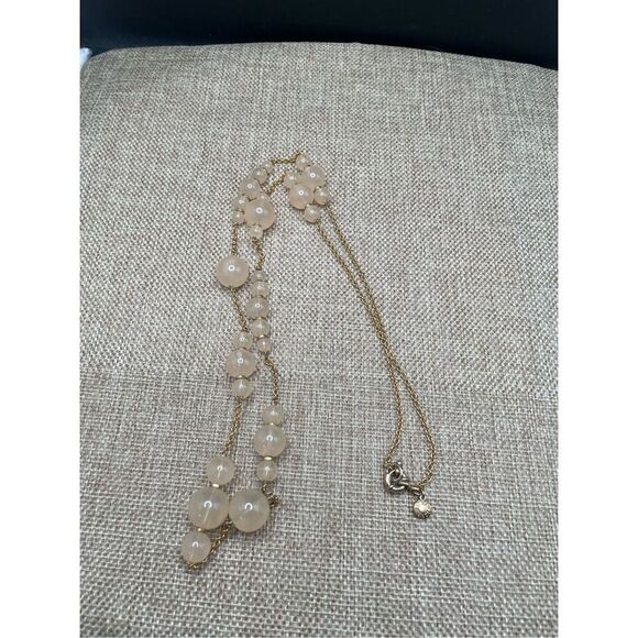 J CREW OPAQUE CLEAR LUCITE BALL LONG CHAIN NECKLACE VINTAGE Everyday Wear - Picture 4 of 6